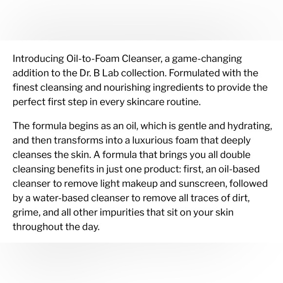 💦 Dr. B LAB FOAMING FACE CLEANSER - Picture 4 of 6
